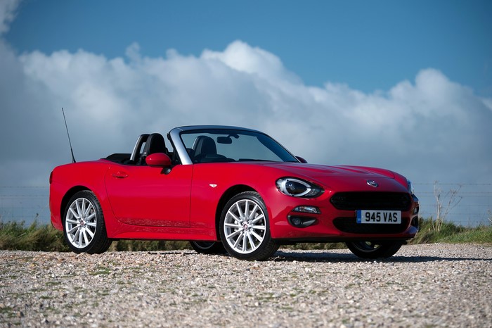Red Fiat 124 Spider Cabriolet