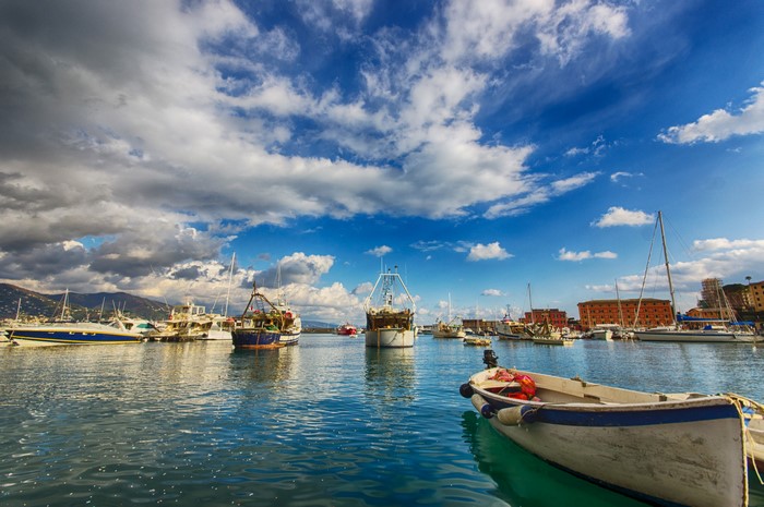 Santa Margherita Ligure Harbour with Boats and Buildings