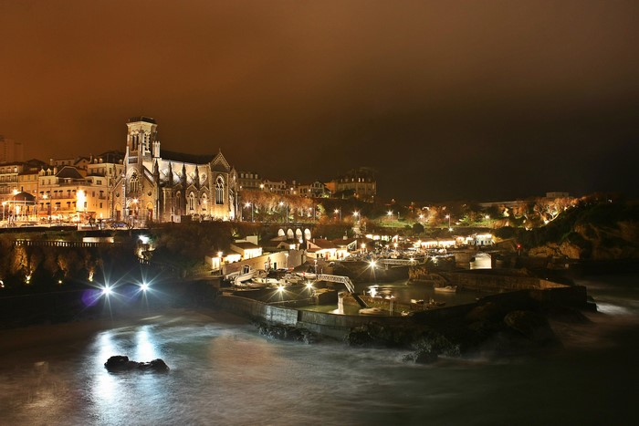 Biarritz Aquitaine France at Night