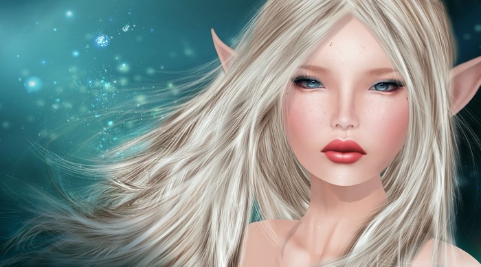 4K Blonde Elf Girl with Flowing Hair