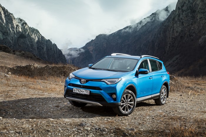 4K Toyota RAV4 Crossover in Mountains