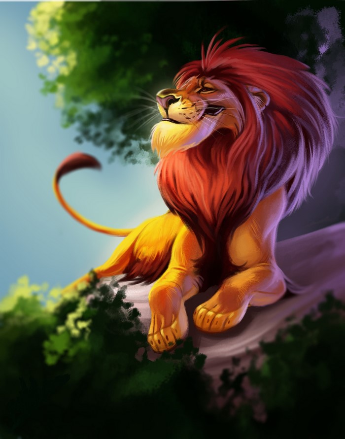 Lion painting art