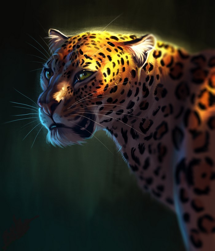 Leopard Head Painting Art