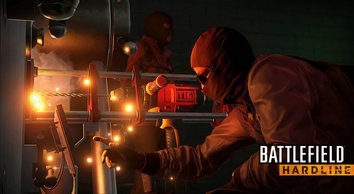 Men from Battlefield Hardline welding