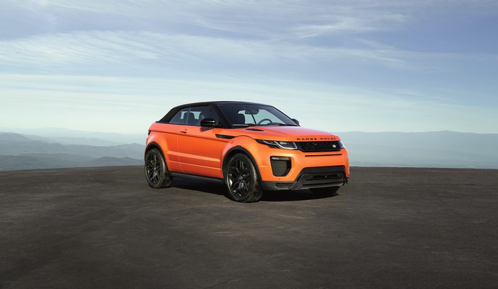 Orange Range Rover Evoque Convertible