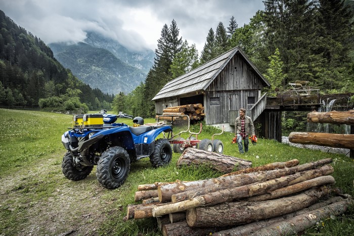 2016-17 Yamaha Grizzly 700 EPS ATV with logs