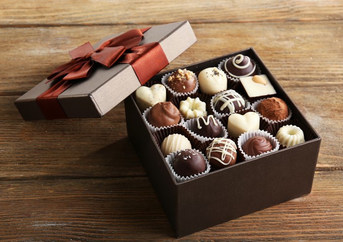 Box of assorted chocolates