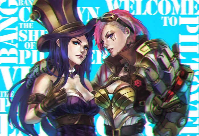 Caitlyn and Vi from League of Legends