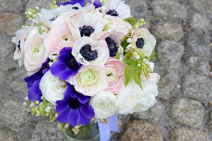 Bouquet of Anemones and Ranunculus flowers
