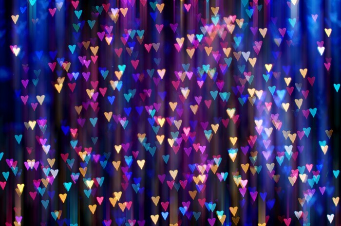 Many Heart Bokeh Lights Texture