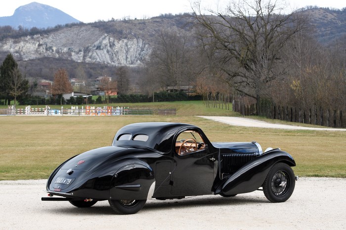 Black 1935 Bugatti Type 57 Atalante Coupe Prototype