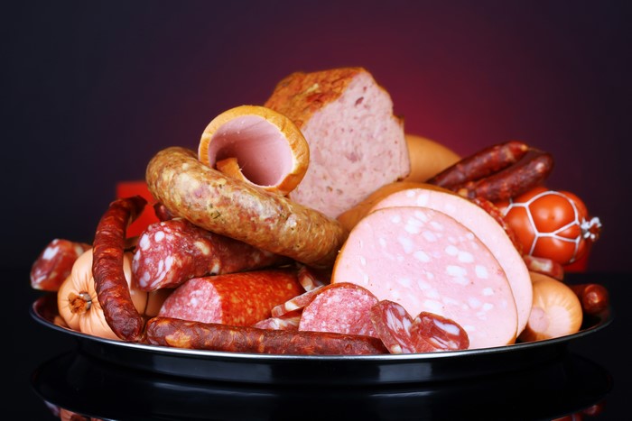 Assortment of Meat Products and Sausages