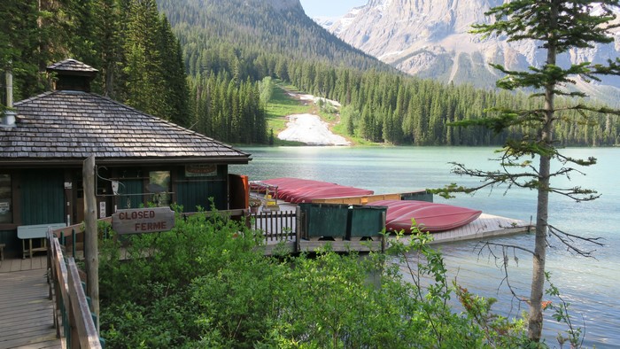 Canoe dock at Yoho National Park, Canada