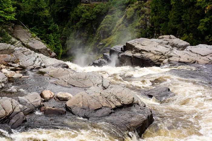 Canyon Sainte-Anne Waterfalls in Quebec, Canada
