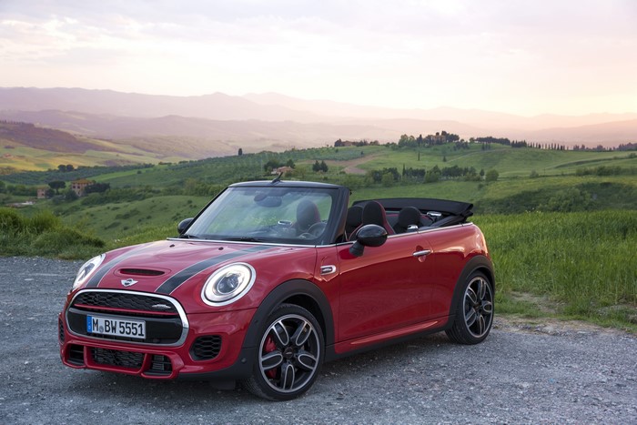 Red 2016 John Cooper Works Cabrio Mini Convertible