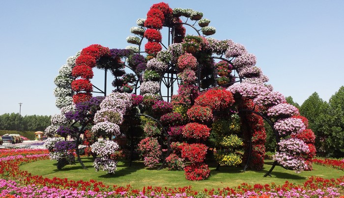 Miracle Garden Dubai flower structure