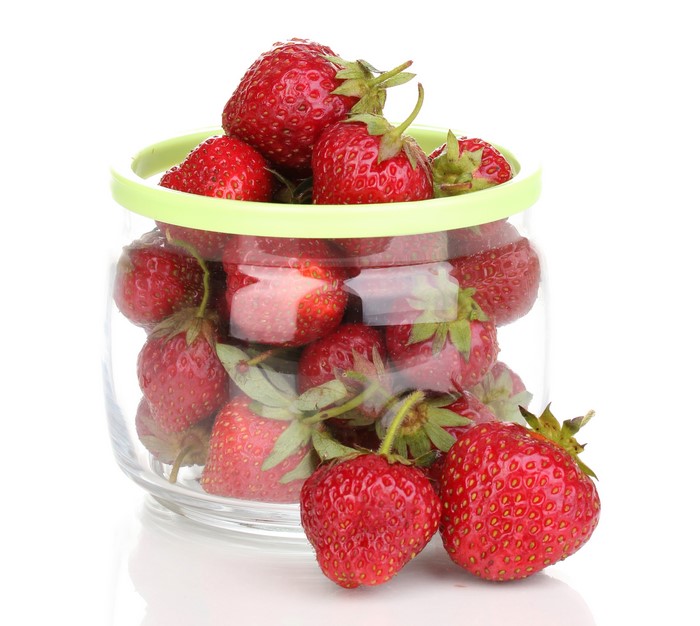 Strawberries in a jar