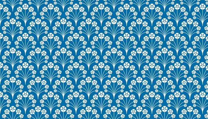 Blue and white floral pattern