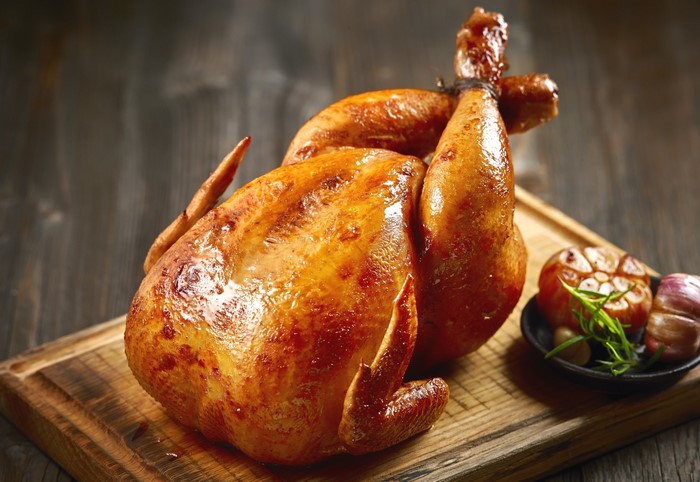 Whole Roasted Chicken with Garlic and Rosemary