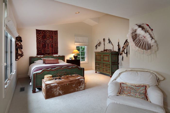 Bedroom with Native American Decor