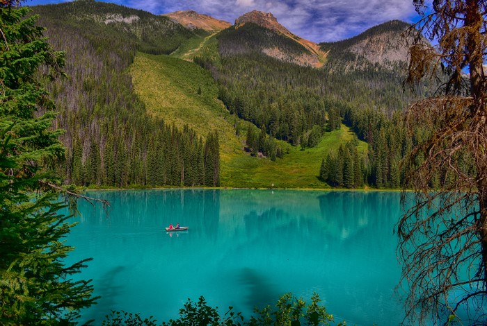 Emerald Lake Canada with Mountains and Forest