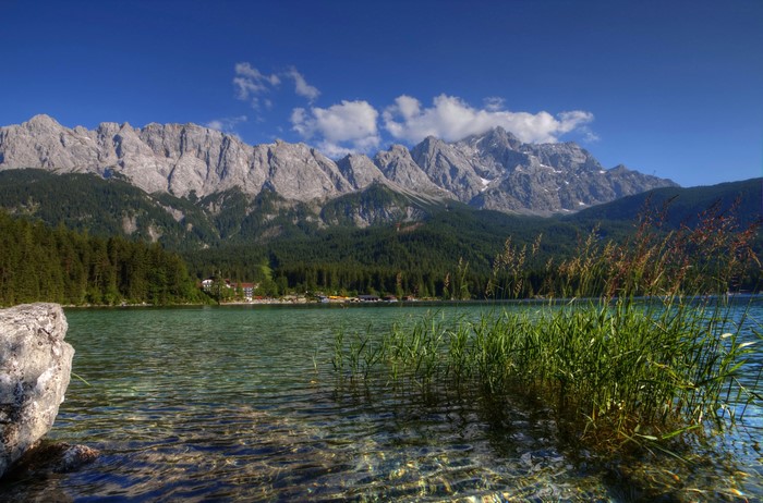 Lake Eib with Mountains and Forest in Germany