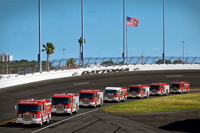 Fire engines at Daytona International Speedway