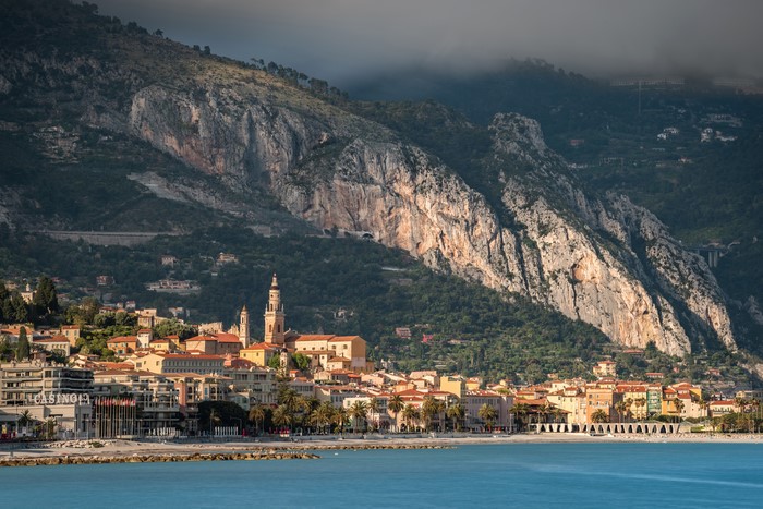 Menton, France: Coastal Town with Mountains
