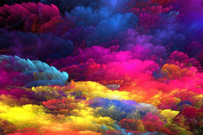 Abstract multicolor fractal clouds