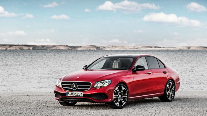 Red Mercedes-Benz E-Class W213 Sedan