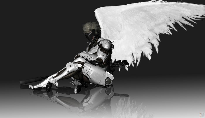 Raiden from Metal Gear with White Wings