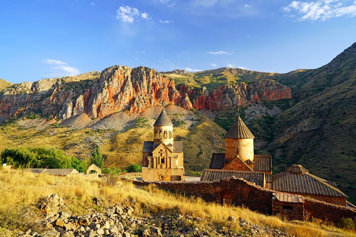 Noravank Monastery in Armenia with Mountains