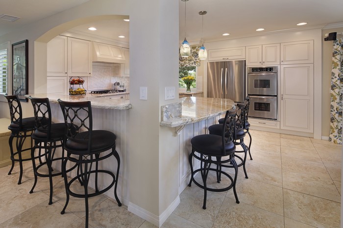 Kitchen Interior Design with Bar Stools