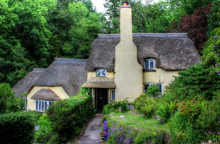 Thatched cottage in Holnicote, England