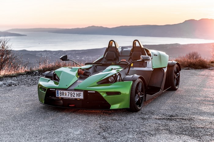 Green 2016 KTM X-Bow R car