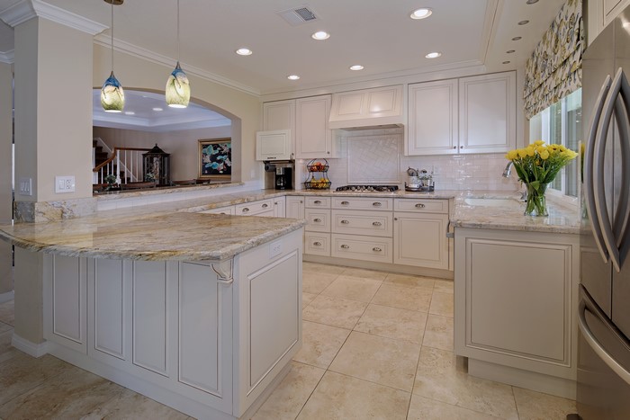 Kitchen Interior Design with Pendant Lamps