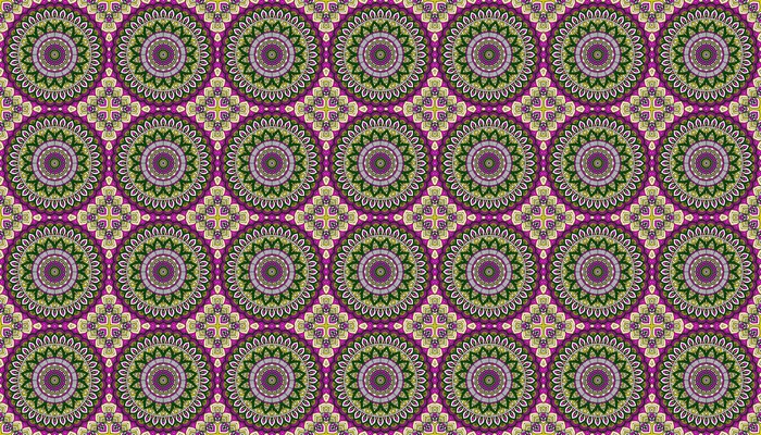 Mandala pattern with floral and geometric elements