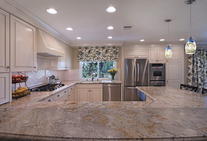 Kitchen Interior Design with Pendant Lamps