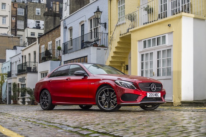Red 2016 Mercedes-Benz AMG C 43 4MATIC Sedan