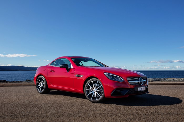 Red 2016 Mercedes-Benz AMG SLC 43