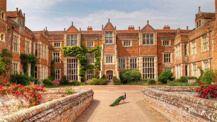 Kentwell Hall, England with Peacock