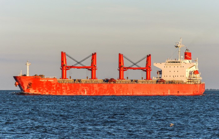 The Santa Anna bulk carrier ship sailing on the sea