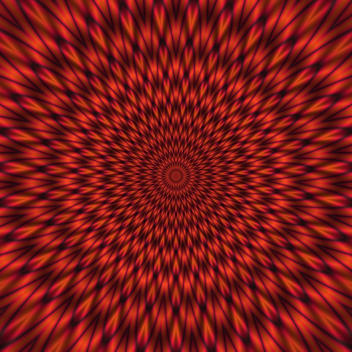 Hypnotic red fractal pattern