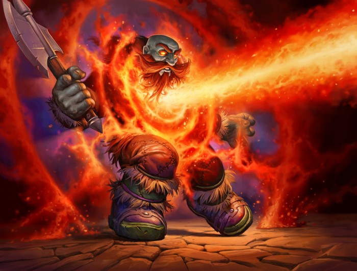 Lava Shock Gnome Warrior from Hearthstone