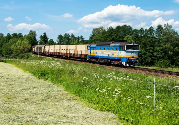 Train with cargo in Czech Republic