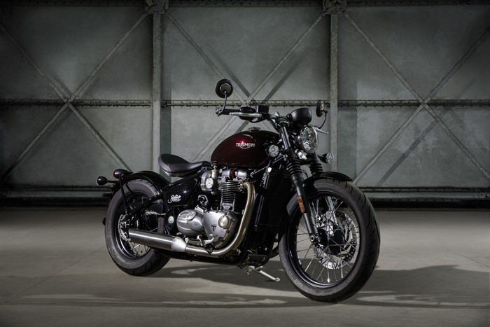 4K 2017 Triumph Bonneville Bobber Motorcycle