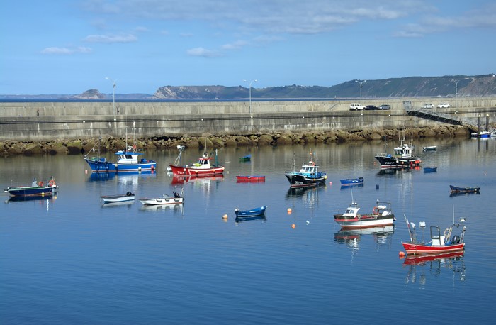 Boats in Luarca, Asturias, Spain
