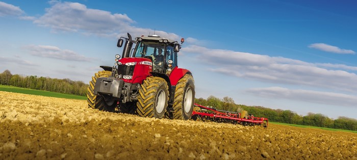 Massey Ferguson 7726 Tractor Plowing a Field