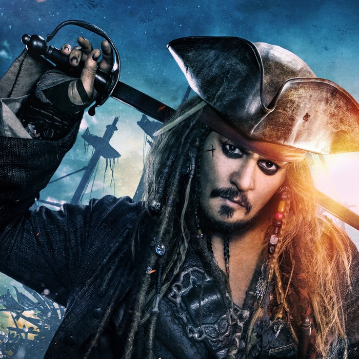 4K Johnny Depp as Jack Sparrow from Pirates of the Caribbean