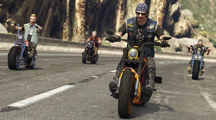 GTA 5 Bikers Riding Motorcycles
